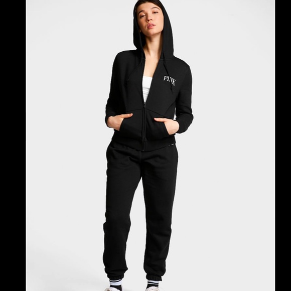 PINK Victoria Secret Hoodie & Joggers SZ Medium EUC - Picture 1 of 5